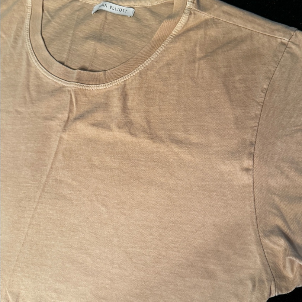 John Elliott Light Beige/Tan Crew Neck Tee size 1 (S)